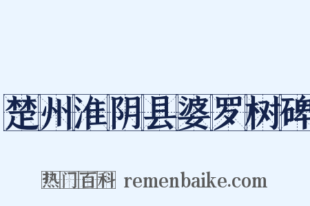 楚州淮阴县婆罗树碑是什么意思的图片